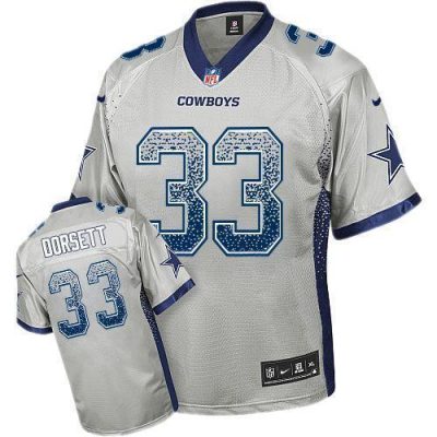 Nike Cowboys #33 Tony Dorsett Grey Stitched NFL Elite Drift Fashion Jersey