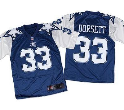 Nike Cowboys #33 Tony Dorsett Navy Blue/White Throwback Stitched NFL Elite Jersey