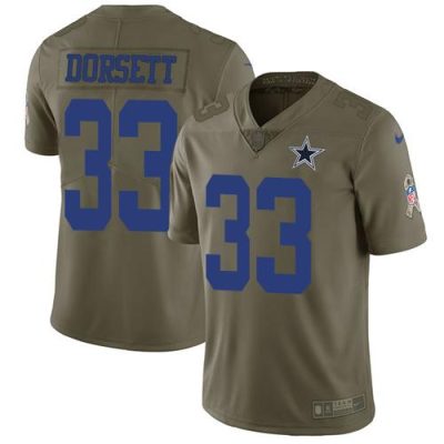 Nike Cowboys #33 Tony Dorsett Olive Stitched NFL Limited 2017 Salute To Service Jersey