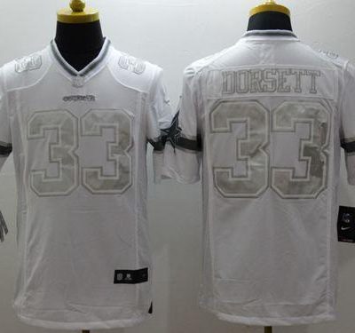 Nike Cowboys #33 Tony Dorsett White Stitched NFL Limited Platinum Jersey