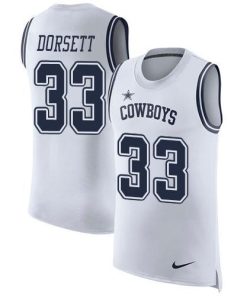 Nike Cowboys #33 Tony Dorsett White Stitched NFL Limited Rush Tank Top Jersey
