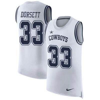 Nike Cowboys #33 Tony Dorsett White Stitched NFL Limited Rush Tank Top Jersey