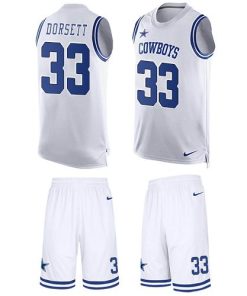 Nike Cowboys #33 Tony Dorsett White Stitched NFL Limited Tank Top Suit Jersey