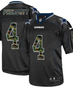 Nike Cowboys #4 Dak Prescott Black Stitched NFL Elite Camo Fashion Jersey