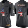 Nike Cowboys #4 Dak Prescott Black Stitched NFL Limited USA Flag Salute To Service Jersey