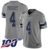 Nike Cowboys #4 Dak Prescott Gray Stitched NFL Limited Inverted Legend 100th Season Jersey