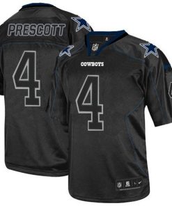 Nike Cowboys #4 Dak Prescott Lights Out Black Stitched NFL Elite Jersey