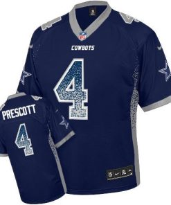 Nike Cowboys #4 Dak Prescott Navy Blue Team Color Stitched NFL Elite Drift Fashion Jersey