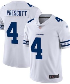 Nike Cowboys #4 Dak Prescott White Stitched NFL Limited Team Logo Fashion Jersey
