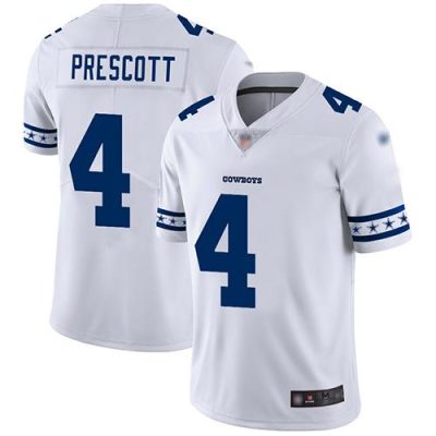 Nike Cowboys #4 Dak Prescott White Stitched NFL Limited Team Logo Fashion Jersey
