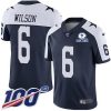 Nike Cowboys #6 Donovan Wilson Navy Blue Thanksgiving Stitched With Established In 1960 Patch NFL 100th Season Vapor Untouchable Limited Throwback Je