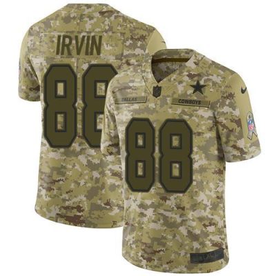 Nike Cowboys #88 Michael Irvin Camo Stitched NFL Limited 2018 Salute To Service Jersey