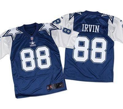 Nike Cowboys #88 Michael Irvin Navy Blue/White Throwback Stitched NFL Elite Jersey