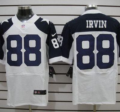 Nike Cowboys #88 Michael Irvin White Thanksgiving Throwback Stitched NFL Elite Jersey