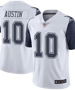 Nike Dallas Cowboys #10 Tavon Austin White Stitched NFL Limited Rush Jersey