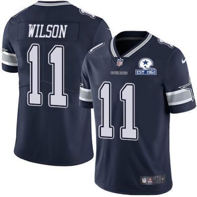 Nike Dallas Cowboys #11 Cedrick Wilson Navy Blue Team Color Stitched With Established In 1960 Patch NFL Vapor Untouchable Limited Jersey