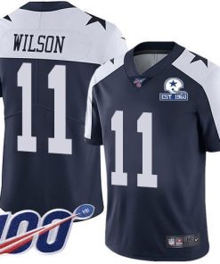 Nike Dallas Cowboys #11 Cedrick Wilson Navy Blue Thanksgiving Stitched With Established In 1960 Patch NFL 100th Season Vapor Untouchable Limited Thro