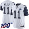 Nike Dallas Cowboys #11 Cedrick Wilson White Stitched With Established In 1960 Patch NFL Limited Rush 100th Season Jersey