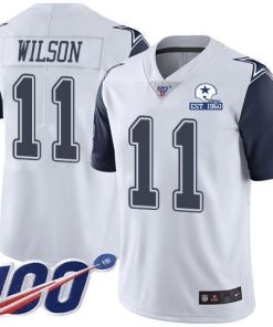 Nike Dallas Cowboys #11 Cedrick Wilson White Stitched With Established In 1960 Patch NFL Limited Rush 100th Season Jersey