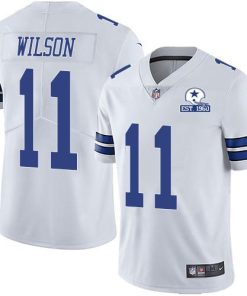 Nike Dallas Cowboys #11 Cedrick Wilson White Stitched With Established In 1960 Patch NFL Vapor Untouchable Limited Jersey