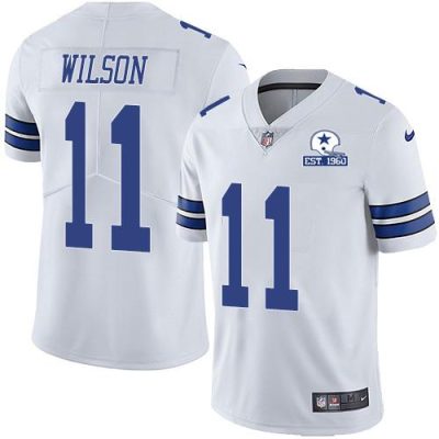 Nike Dallas Cowboys #11 Cedrick Wilson White Stitched With Established In 1960 Patch NFL Vapor Untouchable Limited Jersey