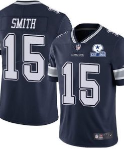 Nike Dallas Cowboys #15 Devin Smith Navy Blue Team Color Stitched With Established In 1960 Patch NFL Vapor Untouchable Limited Jersey