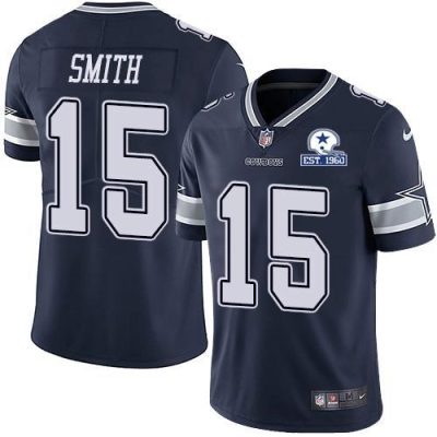 Nike Dallas Cowboys #15 Devin Smith Navy Blue Team Color Stitched With Established In 1960 Patch NFL Vapor Untouchable Limited Jersey