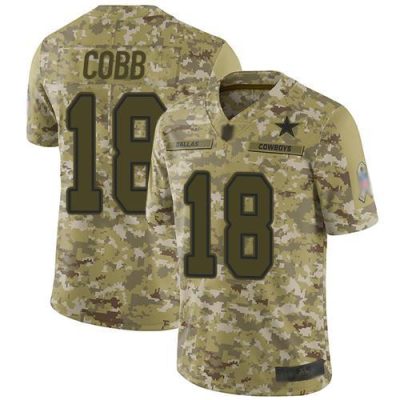 Nike Dallas Cowboys #18 Randall Cobb Camo Stitched NFL Limited 2018 Salute To Service Jersey
