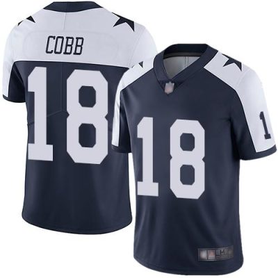 Nike Dallas Cowboys #18 Randall Cobb Navy Blue Thanksgiving Stitched NFL Vapor Untouchable Limited Throwback Jersey