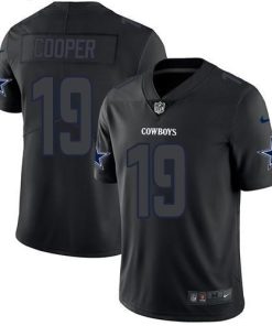 Nike Dallas Cowboys #19 Amari Cooper Black Stitched NFL Limited Rush Impact Jersey