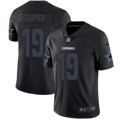 Nike Dallas Cowboys #19 Amari Cooper Black Stitched NFL Limited Rush Impact Jersey