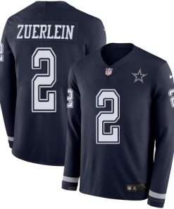 Nike Dallas Cowboys #2 Greg Zuerlein Navy Blue Team Color Stitched NFL Limited Therma Long Sleeve Jersey