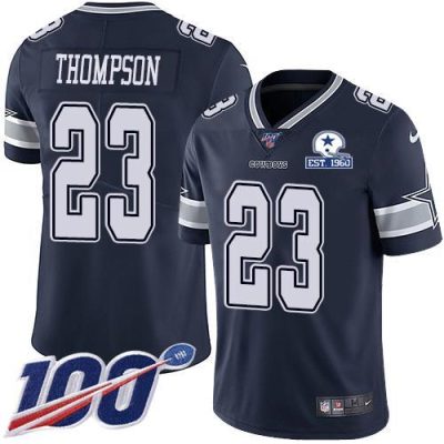 Nike Dallas Cowboys #23 Darian Thompson Navy Blue Team Color Stitched With Established In 1960 Patch NFL 100th Season Vapor Untouchable Limited Jerse