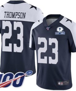 Nike Dallas Cowboys #23 Darian Thompson Navy Blue Thanksgiving Stitched With Established In 1960 Patch NFL 100th Season Vapor Untouchable Limited Thr