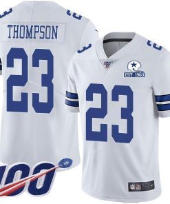 Nike Dallas Cowboys #23 Darian Thompson White Stitched With Established In 1960 Patch NFL 100th Season Vapor Untouchable Limited Jersey