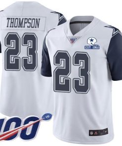 Nike Dallas Cowboys #23 Darian Thompson White Stitched With Established In 1960 Patch NFL Limited Rush 100th Season Jersey
