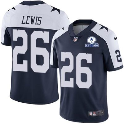 Nike Dallas Cowboys #26 Jourdan Lewis Navy Blue Thanksgiving Stitched With Established In 1960 Patch NFL Vapor Untouchable Limited Throwback Jersey M