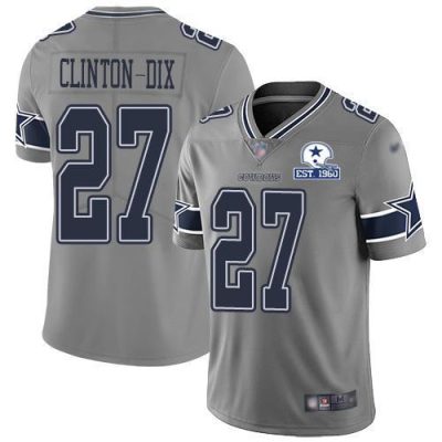 Nike Dallas Cowboys #27 Ha Ha Clinton-Dix Gray Stitched With Established In 1960 Patch NFL Limited Inverted Legend Jersey