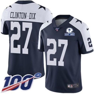 Nike Dallas Cowboys #27 Ha Ha Clinton-Dix Navy Blue Thanksgiving Stitched With Established In 1960 Patch NFL 100th Season Vapor Untouchable Limited T