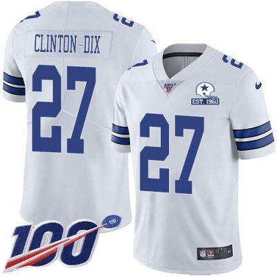 Nike Dallas Cowboys #27 Ha Ha Clinton-Dix White Stitched With Established In 1960 Patch NFL 100th Season Vapor Untouchable Limited Jersey