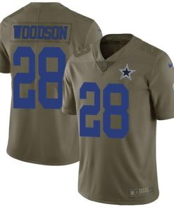 Nike Dallas Cowboys #28 Darren Woodson Olive Stitched NFL Limited 2017 Salute To Service Jersey