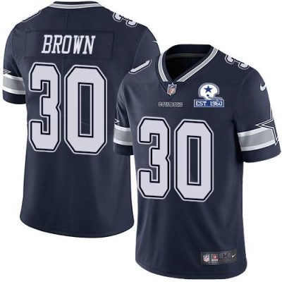 Nike Dallas Cowboys #30 Anthony Brown Navy Blue Team Color Stitched With Established In 1960 Patch NFL Vapor Untouchable Limited Jersey