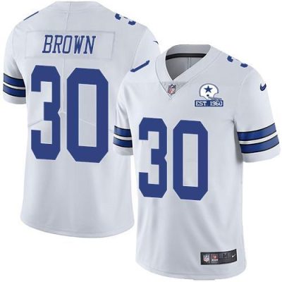 Nike Dallas Cowboys #30 Anthony Brown White Stitched With Established In 1960 Patch NFL Vapor Untouchable Limited Jersey