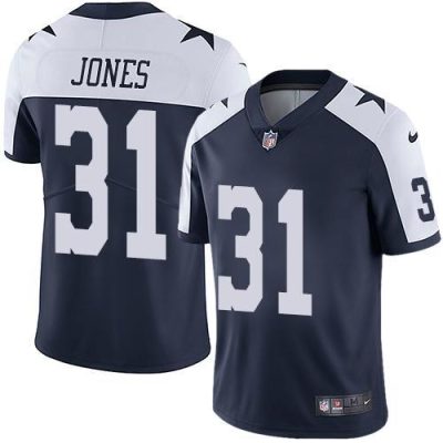 Nike Dallas Cowboys #31 Byron Jones Navy Blue Thanksgiving Stitched NFL Vapor Untouchable Limited Throwback Jersey
