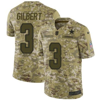 Nike Dallas Cowboys #3 Garrett Gilbert Camo Stitched NFL Limited 2018 Salute To Service Jersey