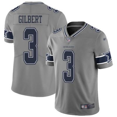 Nike Dallas Cowboys #3 Garrett Gilbert Gray Stitched NFL Limited Inverted Legend Jersey
