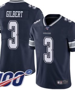 Nike Dallas Cowboys #3 Garrett Gilbert Navy Blue Team Color Stitched NFL 100th Season Vapor Untouchable Limited Jersey