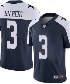 Nike Dallas Cowboys #3 Garrett Gilbert Navy Blue Thanksgiving Stitched NFL Vapor Untouchable Limited Throwback Jersey