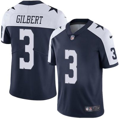 Nike Dallas Cowboys #3 Garrett Gilbert Navy Blue Thanksgiving Stitched NFL Vapor Untouchable Limited Throwback Jersey