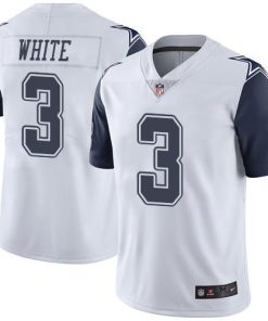 Nike Dallas Cowboys #3 Mike White White Stitched NFL Limited Rush Jersey